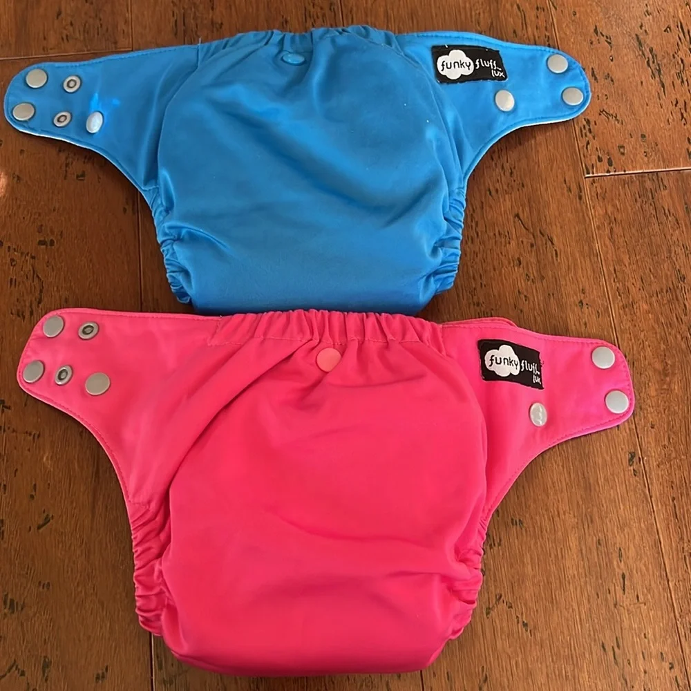 2 Funky Fluff lux clothe diapers
